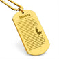 Psalm 23 Spanish Salmo 23 Engraved Dog Tag Necklace Stainless Steel or 18k Gold w 24" Chain-Express Your Love Gifts