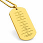 Ten Commandments Tagalog Sampung Utos Engraved Dog Tag Necklace Stainless Steel or 18k Gold w 24" Chain-Express Your Love Gifts