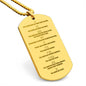 Ten Commandments English Engraved Dog Tag Necklace Stainless Steel or 18k Gold w 24" Chain-Express Your Love Gifts