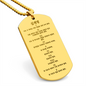 The 10 Commandments 십계명 Engraved Dog Tag Bible Necklace Stainless Steel or 18k Gold w 24" Chain-Express Your Love Gifts