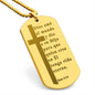 Spanish Juan 3:16 Engraved Dog Tag Bible Necklace Stainless Steel or 18k Gold w 24" Chain-Express Your Love Gifts