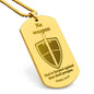 Isaiah 54.17 No Weapon Engraved Dog Tag Necklace Stainless Steel or 18k Gold w 24" Chain-Express Your Love Gifts