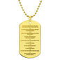 Ten Commandments German 10 Gebote Halskette Engraved Dog Tag Necklace Stainless Steel or 18k Gold w 24" Chain-Express Your Love Gifts