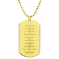Ten Commandments Tagalog Sampung Utos Engraved Dog Tag Necklace Stainless Steel or 18k Gold w 24" Chain-Express Your Love Gifts