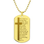 Everlasting Life John 3:16 Engraved Dog Tag Bible Necklace Stainless Steel or 18k Gold w 24" Chain-Express Your Love Gifts