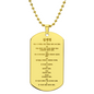 The 10 Commandments 십계명 Engraved Dog Tag Bible Necklace Stainless Steel or 18k Gold w 24" Chain-Express Your Love Gifts