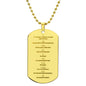 Ten Commandments Russian Engraved Dog Tag Necklace Stainless Steel or 18k Gold w 24" Chain-Express Your Love Gifts