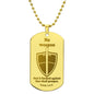 Isaiah 54.17 No Weapon Engraved Dog Tag Necklace Stainless Steel or 18k Gold w 24" Chain-Express Your Love Gifts