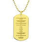 Ten Commandments Polish Przykazań Bożych Engraved Dog Tag Necklace Stainless Steel or 18k Gold w 24" Chain-Express Your Love Gifts