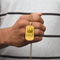 GOAT Greatest of All Time Engraved Dog Tag Necklace Stainless Steel or 18k Gold w 24" Chain-Express Your Love Gifts