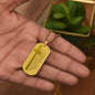 Lord's Prayer German Vater Unser Engraved Dog Tag Necklace Stainless Steel or 18k Gold w 24" Chain-Express Your Love Gifts
