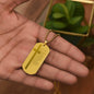 Lord's Prayer Russian Engraved Dog Tag Necklace Stainless Steel or 18k Gold w 24" Chain-Express Your Love Gifts