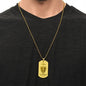 Isaiah 54.17 No Weapon Engraved Dog Tag Necklace Stainless Steel or 18k Gold w 24" Chain-Express Your Love Gifts