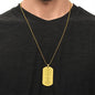 Ten Commandments Russian Engraved Dog Tag Necklace Stainless Steel or 18k Gold w 24" Chain-Express Your Love Gifts