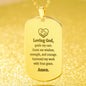 Social Worker's Prayer Engraved Dog Tag Necklace Stainless Steel or 18k Gold w 24" Chain-Express Your Love Gifts