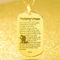 Firefighter's Prayer Dogtag Engraved Dog Tag Necklace Stainless Steel or 18k Gold w 24" Chain-Express Your Love Gifts