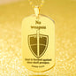 Isaiah 54.17 No Weapon Engraved Dog Tag Necklace Stainless Steel or 18k Gold w 24" Chain-Express Your Love Gifts
