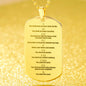 Ten Commandments English Engraved Dog Tag Necklace Stainless Steel or 18k Gold w 24" Chain-Express Your Love Gifts