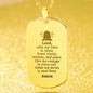Dispatcher's Prayer Engraved Dog Tag Necklace Stainless Steel or 18k Gold w 24" Chain-Express Your Love Gifts