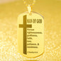 Man of God Pursuing 1 Timothy 6.11 Engraved Dog Tag Necklace Stainless Steel or 18k Gold w 24" Chain-Express Your Love Gifts