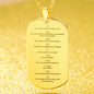 Ten Commandments Italian Dieci Comandamenti Engraved Dog Tag Necklace Stainless Steel or 18k Gold w 24" Chain-Express Your Love Gifts