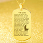 Korean Psalm 23 시편 23편 Engraved Dog Tag Bible Necklace Stainless Steel or 18k Gold w 24" Chain-Express Your Love Gifts