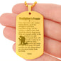 Firefighter's Prayer Dogtag Engraved Dog Tag Necklace Stainless Steel or 18k Gold w 24" Chain-Express Your Love Gifts