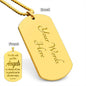 Angels Protect Psalm 91.11 Engraved Dog Tag Necklace Stainless Steel or 18k Gold w 24" Chain-Express Your Love Gifts