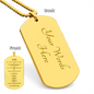 The 10 Commandments 십계명 Engraved Dog Tag Bible Necklace Stainless Steel or 18k Gold w 24" Chain-Express Your Love Gifts