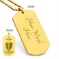 Isaiah 54.17 No Weapon Engraved Dog Tag Necklace Stainless Steel or 18k Gold w 24" Chain-Express Your Love Gifts