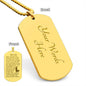 Korean Psalm 23 시편 23편 Engraved Dog Tag Bible Necklace Stainless Steel or 18k Gold w 24" Chain-Express Your Love Gifts