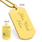 Firefighter's Prayer Dogtag Engraved Dog Tag Necklace Stainless Steel or 18k Gold w 24" Chain-Express Your Love Gifts