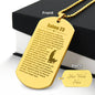 Psalm 23 Spanish Salmo 23 Engraved Dog Tag Necklace Stainless Steel or 18k Gold w 24" Chain-Express Your Love Gifts
