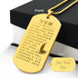 Psalm 23 Chinese Engraved Dog Tag Necklace Stainless Steel or 18k Gold w 24" Chain-Express Your Love Gifts