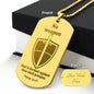 Isaiah 54.17 No Weapon Engraved Dog Tag Necklace Stainless Steel or 18k Gold w 24" Chain-Express Your Love Gifts