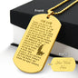 Korean Psalm 23 시편 23편 Engraved Dog Tag Bible Necklace Stainless Steel or 18k Gold w 24" Chain-Express Your Love Gifts