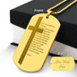 Lord's Prayer Russian Engraved Dog Tag Necklace Stainless Steel or 18k Gold w 24" Chain-Express Your Love Gifts