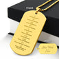 Ten Commandments Tagalog Sampung Utos Engraved Dog Tag Necklace Stainless Steel or 18k Gold w 24" Chain-Express Your Love Gifts