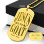 Jesus is the GOAT Matthew 28.18 Engraved Dog Tag Necklace Stainless Steel or 18k Gold w 24" Chain-Express Your Love Gifts