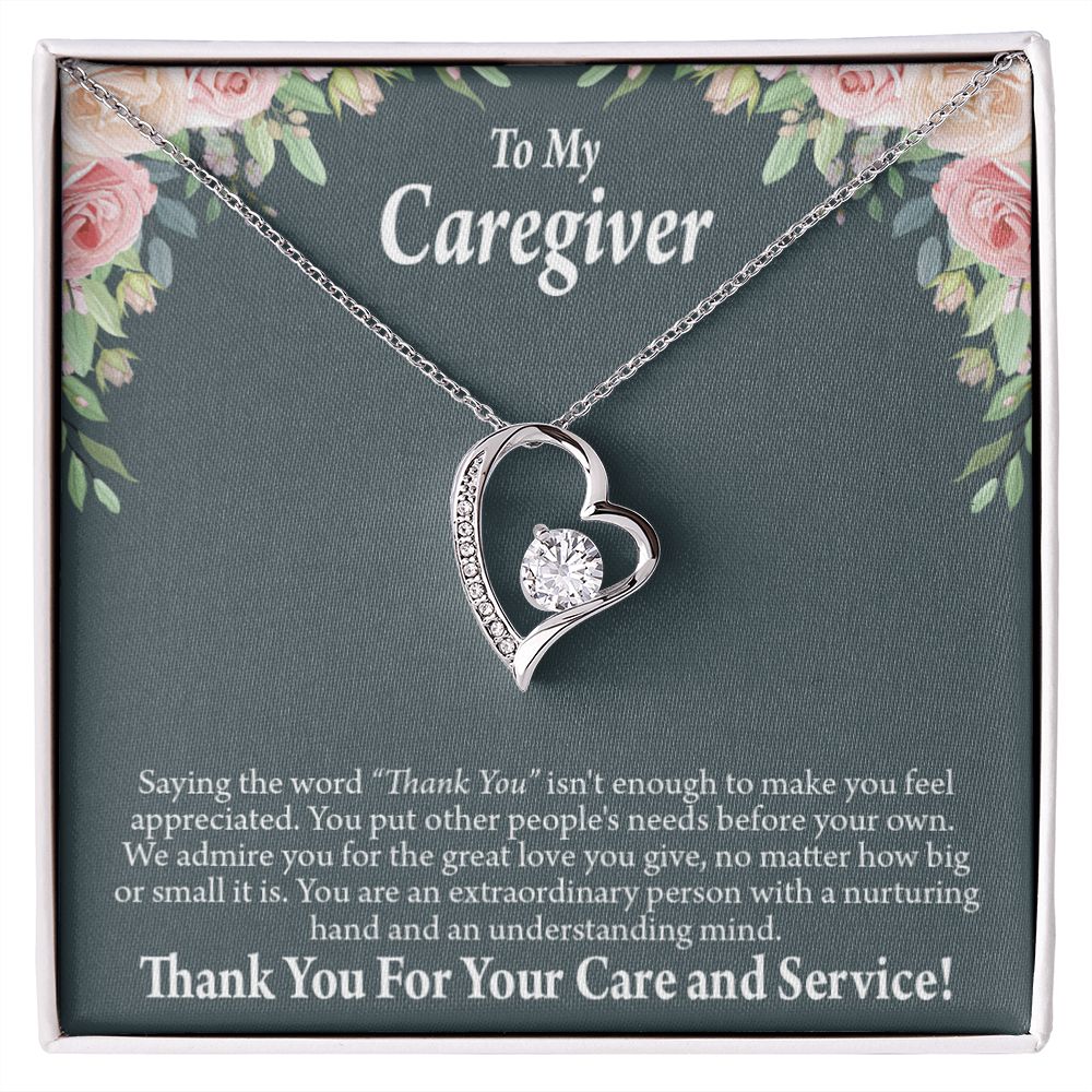 Gift Ideas For Caregivers Forever Necklace w Message Card-Express Your Love Gifts