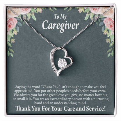 Gift Ideas For Caregivers Forever Necklace w Message Card-Express Your Love Gifts