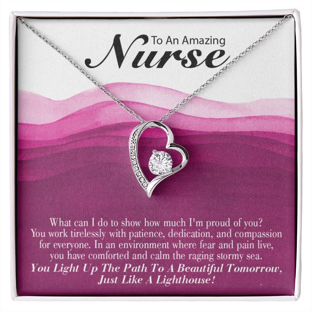 Inspirational Message for Nurse Forever Necklace w Message Card-Express Your Love Gifts