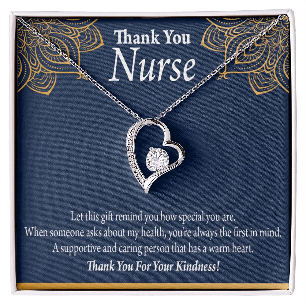 Thank You Nurse Forever Necklace w Message Card-Express Your Love Gifts