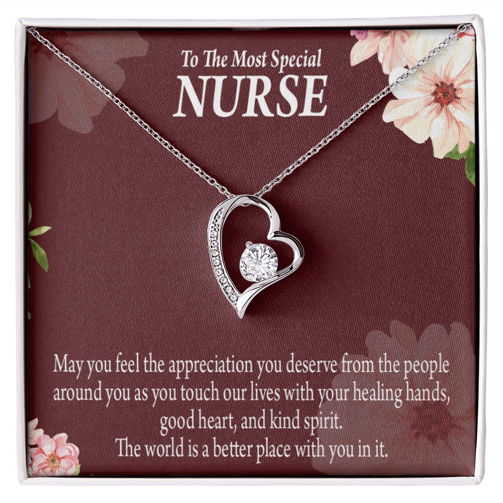 Special Nurse Forever Necklace w Message Card-Express Your Love Gifts