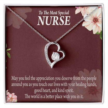 Special Nurse Forever Necklace w Message Card-Express Your Love Gifts