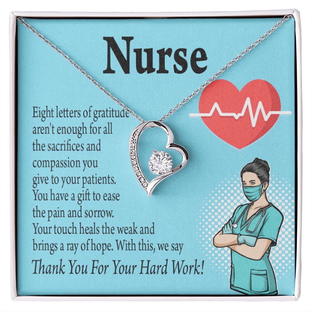 RN Nurse Gift Forever Necklace w Message Card-Express Your Love Gifts