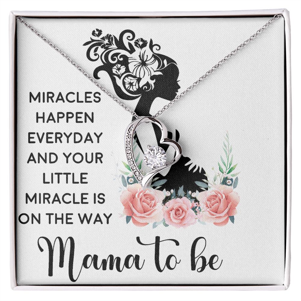 Mama To Be Forever Necklace w Message Card-Express Your Love Gifts