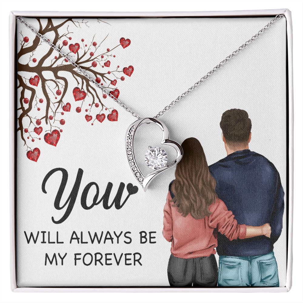 You WIll Always Be My Forever Forever Necklace w Message Card-Express Your Love Gifts