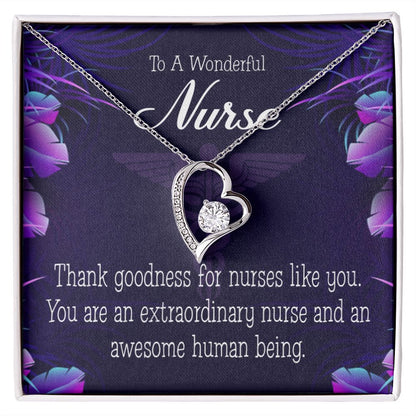Extraordinary Nurse Forever Necklace w Message Card-Express Your Love Gifts
