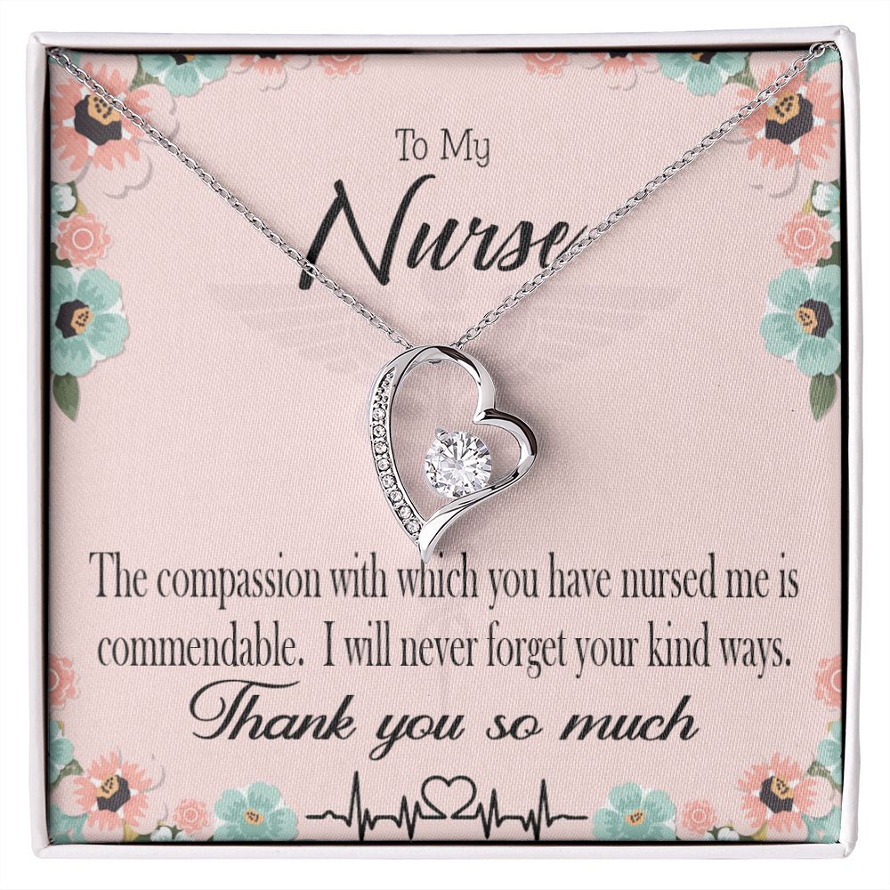 Commendable Nurse Forever Necklace w Message Card-Express Your Love Gifts